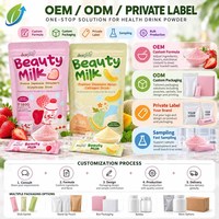Poudre de boisson au collagène hydrolysé et au glutathion 180 g Éclaircissement de la peau Vente en gros Marque privée OEM ODM