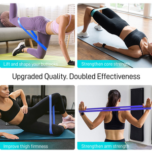 Set pita perban resistensi pita elastis Set pita latihan <span class=keywords><strong>Loop</strong></span> resistensi pinggul dengan panduan instruksi dan tas jinjing 5 - Product Image 4