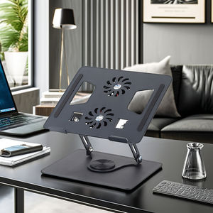 Meilleur Support Rotatif 360 <span class=keywords><strong>Pas</strong></span> <span class=keywords><strong>Cher</strong></span> <span class=keywords><strong>pour</strong></span> Tablette <span class=keywords><strong>PC</strong></span>, Pliable en Alliage d'Aluminium, Réglable avec 2 Ventilateurs de Refroidissement - Product Image 6