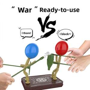 Marionnettes de <span class=keywords><strong>combat</strong></span> en plastique faites à la main, <span class=keywords><strong>jeu</strong></span> de <span class=keywords><strong>combat</strong></span> d'escrime rapide à 2 joueurs, jouet de <span class=keywords><strong>combat</strong></span> de <span class=keywords><strong>robot</strong></span> en bois interactif - Product Image 2