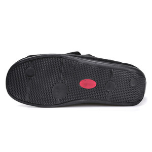Pantoufles en velours côtelé pour femmes confortables réglables à crochet et boucle en mousse à mémoire de forme chaussures d'intérieur à dos fermé pour les pieds gonflés diabétiques - Product Image 4