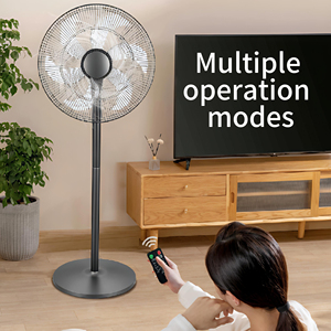 Ventilateur vertical de 13 à 17,9 pouces avec télécommande sans fil, oscillation, hauteur réglable et minuterie, moteur sans balais pour la maison - Product Image 1