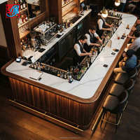 Comptoir de bar en forme de L, mobilier de bar, table de bar, bureau de réception pour bar à cocktails, salon, restaurant