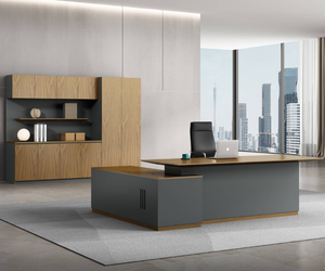 Escritorio ejecutivo de gama alta, mesa de jefe de madera de lujo, diseño de muebles de oficina ejecutivos - Product Image 3