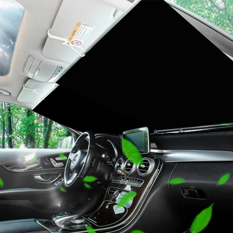 Car Sunshade Roller Roll Up Nylon Mesh PVC Side Curtain Adjustable Auto Car Sunshade Windshield Shade