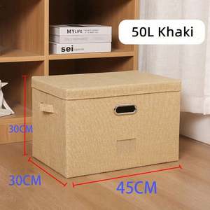 Popular Cabinet Foldable Linen Fabric Toy Kids UnderwearStorage <b>Box</b> With Lid <b>Collapsible</b> <b>Storage</b> <b>Box</b> - Product Image 2