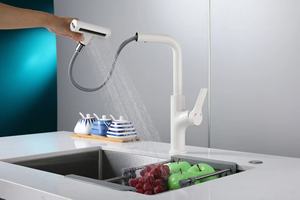 Rubinetto a Collo Lungo per Lavello, Miscelatore Monocomando per <span class=keywords><strong>Cucina</strong></span> Commerciale con Doccetta Estraibile a 360° °   Rubinetto da <span class=keywords><strong>Cucina</strong></span> Girevole - Product Image 3