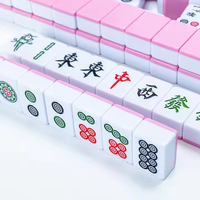 Juego de Fichas de Mahjong Americanas de Lujo Personalizadas, 166 Piezas, Acrílico Rosa, Calidad Profesional, Logotipo Personalizado, Tamaño Personalizado, Mesas de Juego/Casino