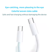 Cable de Datos Tipo-C de Alta Calidad, Cable de Carga Rápida USB-C a USB Tipo C, Cable de Carga CTC de 60w para iPhone 17 Pro Max