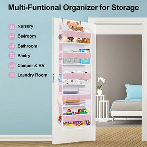 Custom Home Multifunctional Door Hanging Storage Bag With Five <b>Large</b> Pockets Over the Door Organizer - Product Image 6