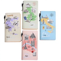 Porte-stylo de voyage, mini carnet de notes portable de poche, carnet de notes professionnel à couverture souple, cadeau