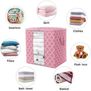 Custom 3 Pack Closet Organizers and Storage Containers, Clothes Storage <b>Bins</b>, Storage Bags with <b>Large</b> Clear Window & Handles - Product Image 6
