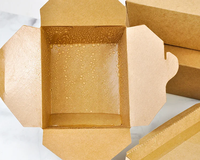 Vente en gros usine : Boîtes à emporter biodégradables de qualité alimentaire pour nouilles, pâtes et burgers, avec finition mate laminée
