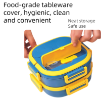 Boîte à lunch isotherme portable en acier inoxydable avec noms personnalisés, design mignon, sans odeur, pour l'usage quotidien des enfants