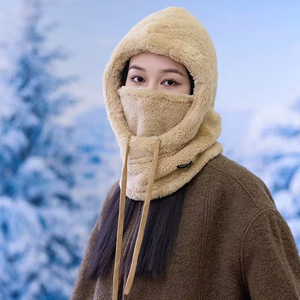 Cagoule d'hiver chaude, thermique, coupe-vent, pour ski, moto, cyclisme, en polaire, réglable, masque de protection du cou - Product Image 3