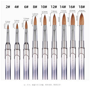 Herramientas de manicura grabadas con etiqueta privada de alta calidad, arte de uñas prensado 100% <span class=keywords><strong>Kolinsky</strong></span>, cepillos acrílicos 3D, cepillo de Gel de uñas <span class=keywords><strong>Original</strong></span> - Product Image 3