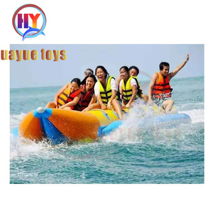 HUAYUE Divertissement en plein air <span class=keywords><strong>Ventre</strong></span> pour adultes Sports <span class=keywords><strong>de</strong></span> mer Jeu gonflable Banane Double <span class=keywords><strong>baleine</strong></span> d'eau Requin Banane Bateau à vendre - Product Image 2