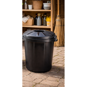 Secchio industriale da 70 litri con coperchio. Nero. - Product Image 2