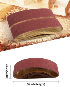 <span class=keywords><strong>Bande</strong></span> <span class=keywords><strong>abrasive</strong></span> GXK51 4x36 pouces en oxyde d'aluminium, lot de 12 papiers abrasifs <span class=keywords><strong>pour</strong></span> <span class=keywords><strong>ponceuse</strong></span> - Product Image 5
