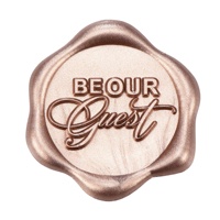 Individuelle Dekoration 3D Wachs Siegel Stempel Etikett handgefertigt Champagner Gold Vielen Dank Wachsaufkleber