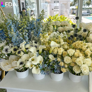 รถเข็นขนมอะคริลิคสีขาวสไตล์เรียบง่ายสำหรับร้านดอกไม้ LEDA event Party Decor & Supplies - Product Image 4