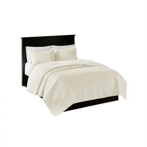 Juego de Edredón Doble Db Cream con Patrón Geométrico, Relleno de Algodón, Impermeable, para Hoteles, Uso en Todas las Estaciones - Product Image 1