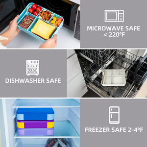 Nhà Máy Bán buôn 6 khoang nhựa Bento hộp tái sử dụng PP nhựa hộp đựng thức ăn trẻ em ăn trưa hộp với dao kéo - Product Image 4