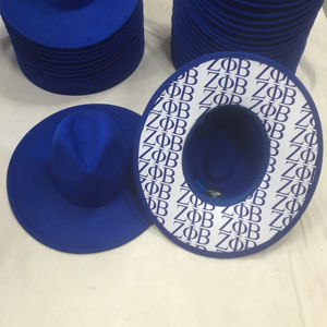 Sombrero Panamá de Tela con Estampado Personalizado, Imitación Lana, Ala Ancha de 9.5cm, Estilo Fedora para Mujer y Hombre, Moda Primavera, Otoño e Invierno - Product Image 1