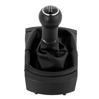 RDPXF Noir 5/6 Vitesses Pommeau de Levier de Vitesse Ergonomique Universel pour Seat Ibiza 2002-2008 avec Soufflet en Plastique