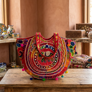 Bolso de hombro vintage con bordado floral, forro de algodón, cierre de cremallera, bolso grande para mujer, para bodas, fiestas y viajes. - Product Image 2