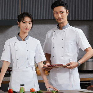 Design personnalisé Vente en gros Jeune Chef Manteau Cuisine Cuisine Travail Uniforme Ensemble pour Technicien Restaurant Imperméable Chef Veste Blanc - Product Image 6