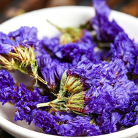 Bunga Statice Ungu Kering Grosir, Limonium Sinuatum Alami, Kuncup Bunga Kering untuk Bahan Baku Campuran Teh Herbal
