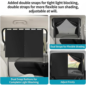 Magnetic Double Layer Mesh Car Side <b>Window</b> <b>Shade</b> UV Privacy Curtain Foldable Auto Side <b>Window</b> Sunshade - Product Image 6