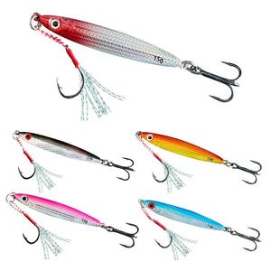 Leurre Artificiel Plombé en Fer pour <span class=keywords><strong>Lancer</strong></span> Longue Distance, Double Hameçons, Coulant, pour Jigging, 10g/15g/20g/30g/40g pour Carpe, Bar et <span class=keywords><strong>Truite</strong></span> - Product Image 1