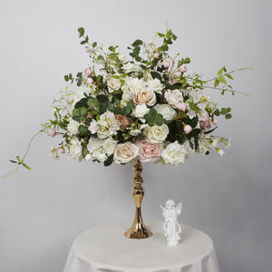 D-FB232 Vente chaude Boule de fleurs blanche Boule de roses de mariage Boule de fleurs artificielle 50cm 60cm Boule de fleurs artificielle en soie pour la décoration - Product Image 5