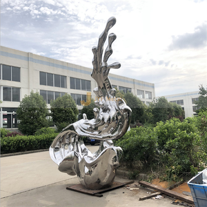 Sculpture en acier inoxydable pour l'art public, résistante à l'eau, art déco, durable, fabricant sur mesure pour l'extérieur - Product Image 2