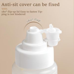 Bouteilles en plastique PET de qualité alimentaire de 250 ml (8 oz) et 360 ml (12 oz) pour miel et sirop, bouteilles souples en plastique pour sauces avec bouchon à clapet - Product Image 5