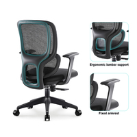 Chaise de bureau ergonomique au design moderne avec mi-dossier en maille réglable prix d'usine pivotant nouveau design Offre Spéciale