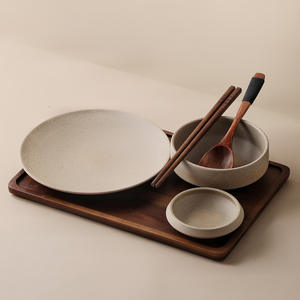 Assiette de service en céramique, vaisselle pour dîner, dessert, salade, purée, plats principaux, plateau de service, bol à soupe, vaisselle de restaurant, ensemble de vaisselle - Product Image 6