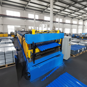 Dubbellaagse metalen dakpaneel rolvormmachine met PLC-besturing, motor-aangedreven tandwiel & lager, CE-gecertificeerd - Product Image 1