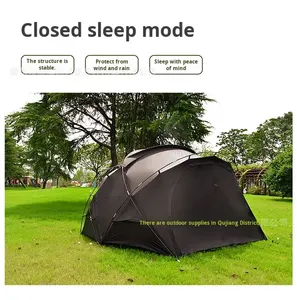 Tenda memancing 2 orang tiup dengan jaring nyamuk, kain pengaturan darurat ikan mas segi enam Inflating sendiri Sauna Kemah musim dingin - Product Image 4