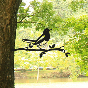 Corte láser al aire libre jardinería pájaro arte oxidado corte láser Metal silueta pájaro jardín decoración - Product Image 5