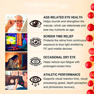 Luteína e zeaxantina Gomas Cheios com Extrato de Boldo, Vitamina A C Eye Gummy para Eye Care - Product Image 4