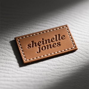Sheinelleジョーンズ衣服アクセサリーラベルロゴタグ革パッチ服カスタムブランド革ラベル - Product Image 1