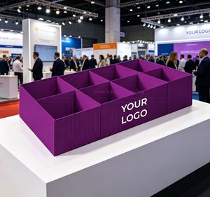 Caja de cartón autoensamblable morada personalizable con impresión de logotipo para embalaje de regalos y manualidades - Product Image 1