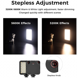 Dimmerabile 3200K-5600K Vlog portatile Pocket Photography Photo Lighting Panel 2200mAh batteria ricaricabile LED <span class=keywords><strong>Camera</strong></span> Video Light - Product Image 5