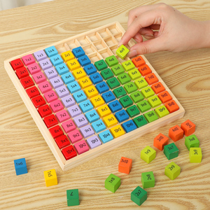 Jouets d'apprentissage Montessori pour enfants unisexe, table <span class=keywords><strong>de</strong></span> mathématiques, <span class=keywords><strong>jeu</strong></span> <span class=keywords><strong>de</strong></span> société avec 100 blocs <span class=keywords><strong>de</strong></span> comptage, ensemble <span class=keywords><strong>de</strong></span> <span class=keywords><strong>jeu</strong></span> en bois, boîte emballée - Product Image 5
