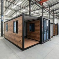 Maison conteneur préfabriquée en panneaux sandwich de 20 pieds, portable et modulaire, pour logement ou bureau sur chantier