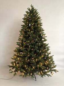 Albero di Natale Artificiale Preilluminato 6ft/7ft/8ft, Ignifugo in PE con Luci LED, Decorazioni Natalizie, Árbol de Navidad - Product Image 2