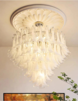 Lustre suspendu moderne en verre de Murano JYLIGHTING pour salon, escalier, projet, luminaire suspendu au plafond